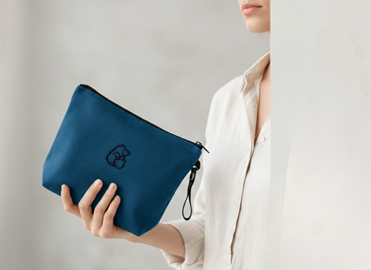 Petrol Yeşili Lamineli Nakışlı 300gr Kanvas Kumaş 25x18x6cm Körüklü Clutch Bez Çanta