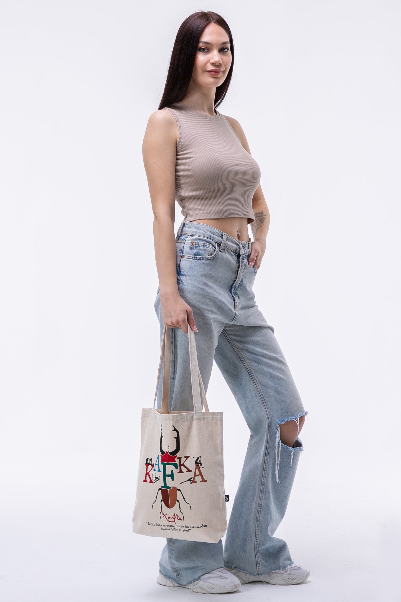 Kafka 340gr Gabardin Kumaş 35x40x8cm Bez Çanta