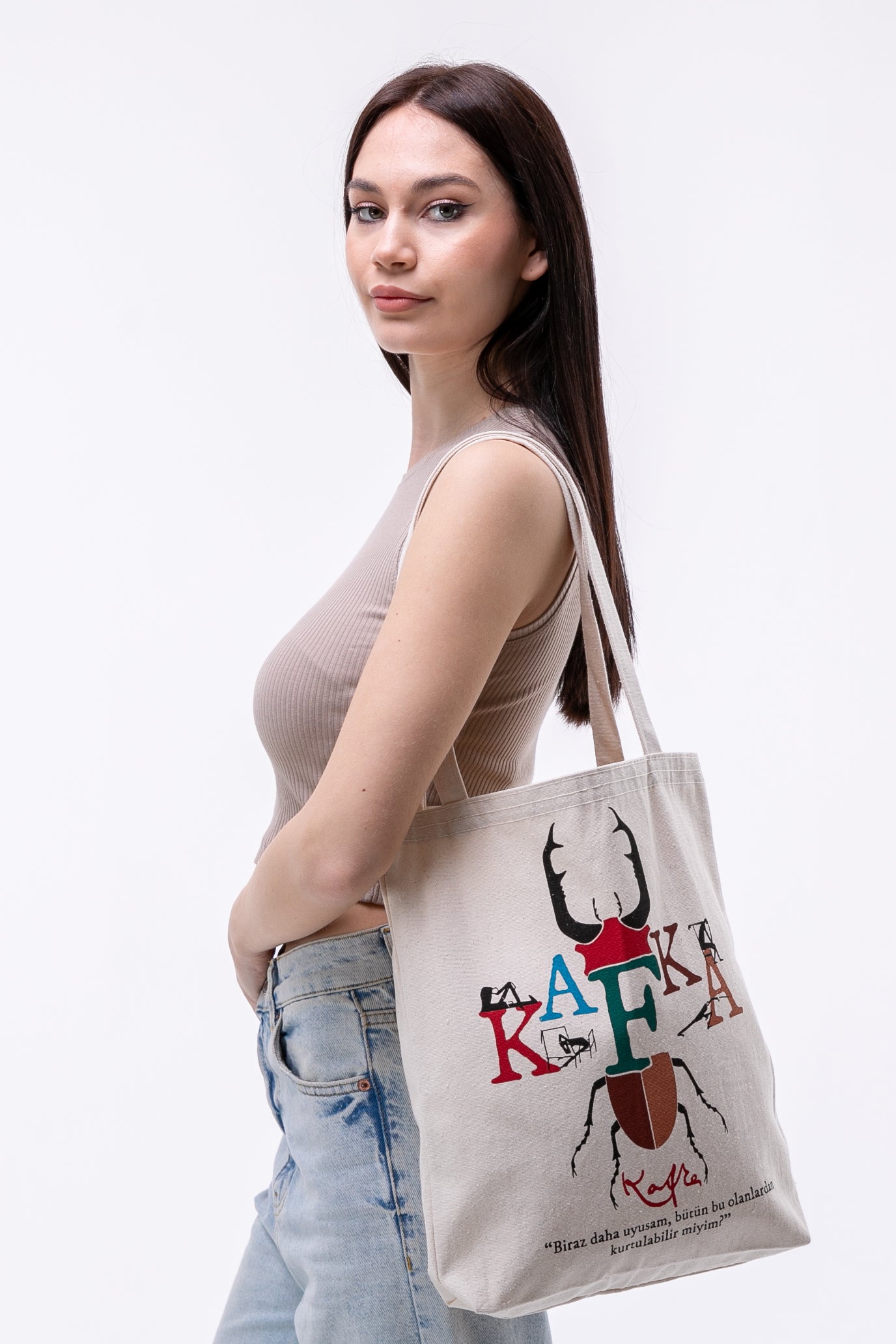 Kafka 340gr Gabardin Kumaş 35x40x8cm Bez Çanta