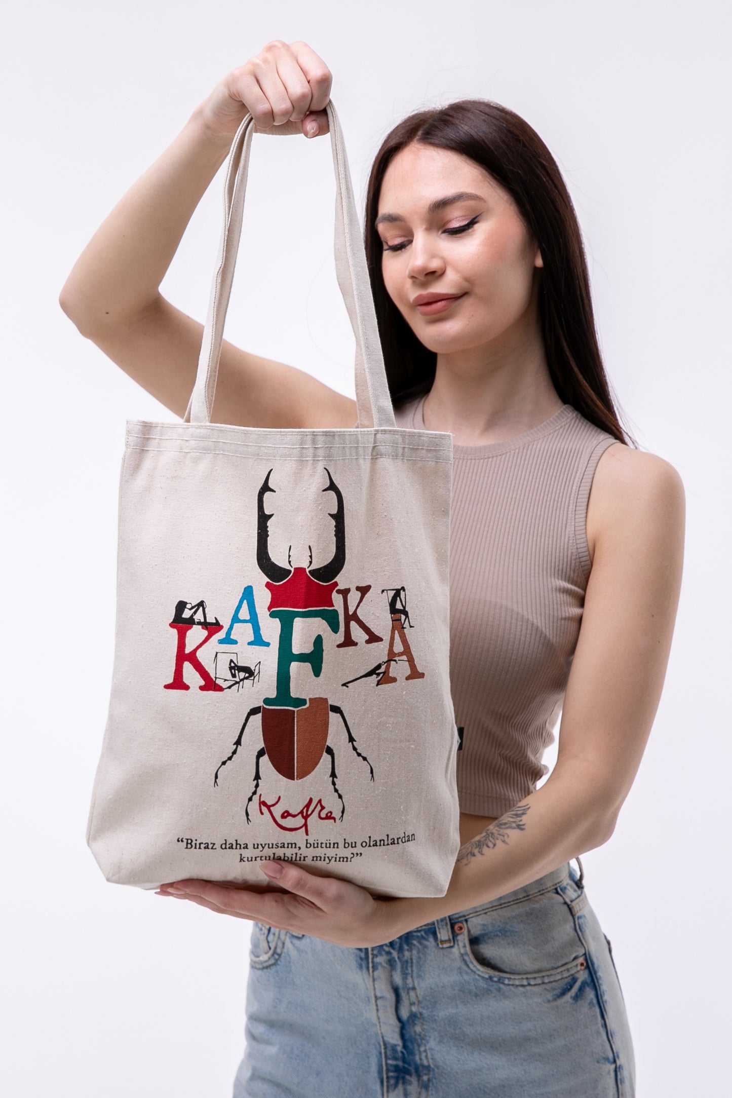 Kafka 340gr Gabardin Kumaş 35x40x8cm Bez Çanta